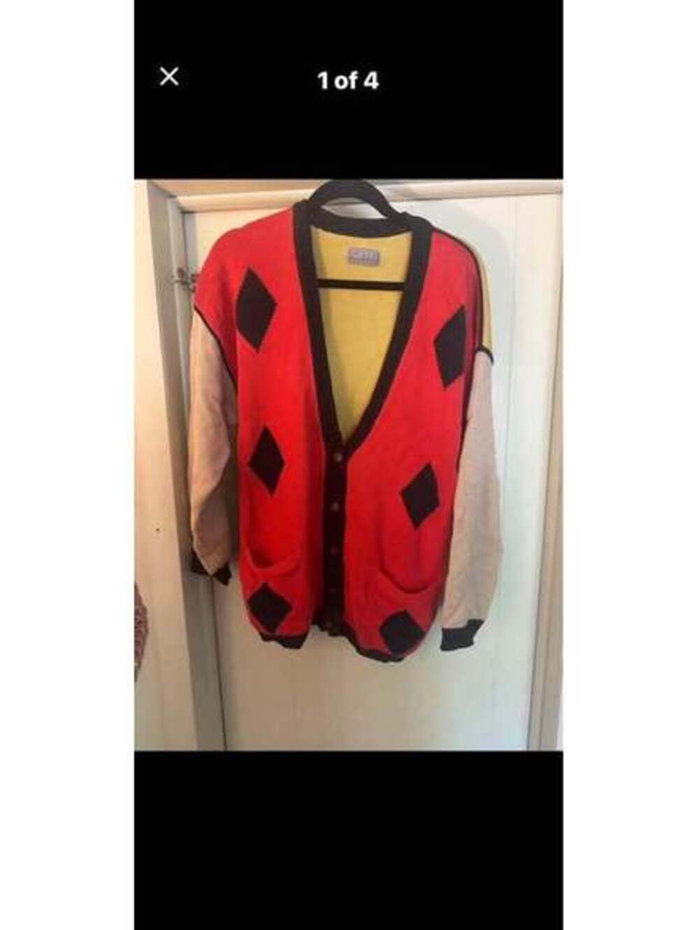 Vintage 100% cotton Esprit Collection Colorblock Cardigan